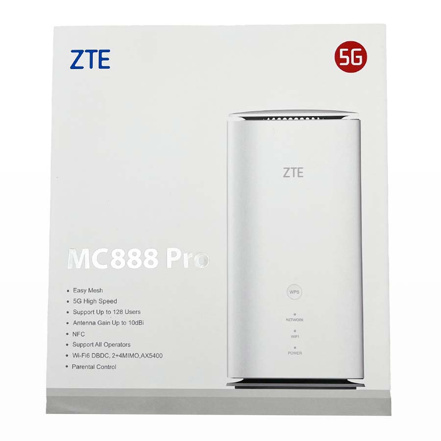 مودم روتر 5G بی‌سیم و دوباند حمل زد تی ای مدل MC888 Pro